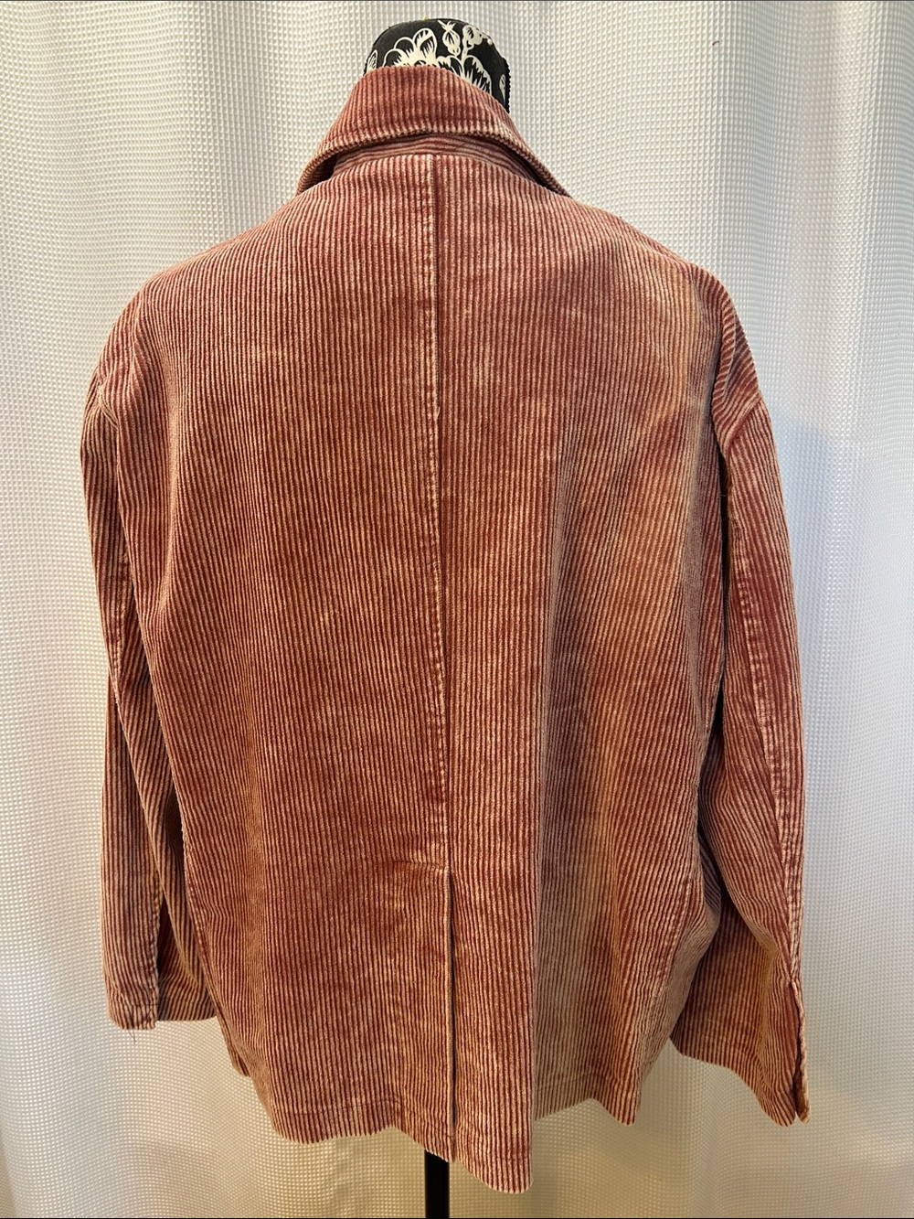 NWOT POL Open Front Oversized Corduroy Blazer Shacket in Dusty Rose Pink Women S - Picture 4 of 11